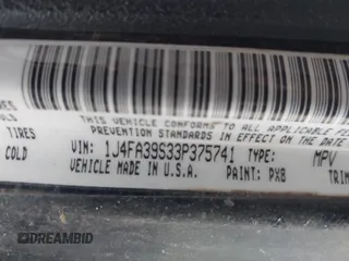 2003 Jeep Wrangler X with VIN 1J4FA39S33P375741, listed as a IAAI auction lot 40858427 with Not provided miles and . Bid and sale history available at DreamBid. Image 9.