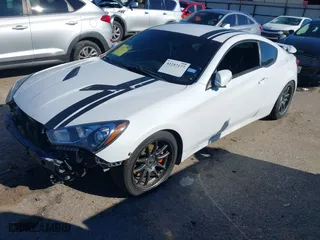 2015 Hyundai Genesis Coupe 3.8L Base with VIN KMHHT6KJ7FU129370, listed as a IAAI auction lot 41257177 with 1 mi miles. Bid and sale history available at carsss.com. Image 17.