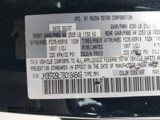 2008 Mazda CX-7 Grand Touring z VIN JM3ER29L780184649, wystawiony jako IAAI lot #42262435 z przebiegiem 177 495 mil mil oraz . Historia ofert i sprzedaży dostępna na DreamBid. Obrazek 9.