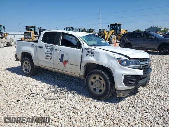 2022 Chevrolet Colorado 2WD Work Truck with VIN 1GCGSBEN5N1266026, listed as a Copart auction lot 52170325 with 91,425 mi miles and Salvage title. Bid and sale history available at DreamBid. Image 4.