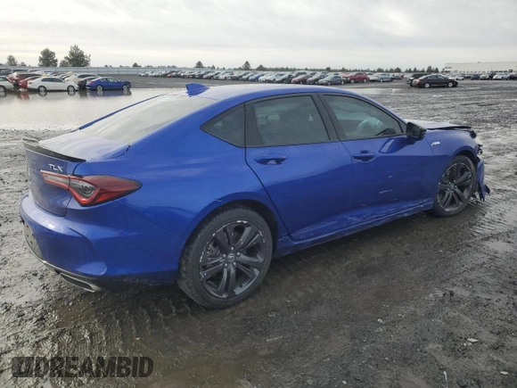 2021 Acura TLX w/A-Spec Package with VIN 19UUB5F59MA008532, listed as a Copart auction lot 46647805 with 17,468 mi miles and Salvage Title. Bid and sale history available at carsss.com. Image 3.