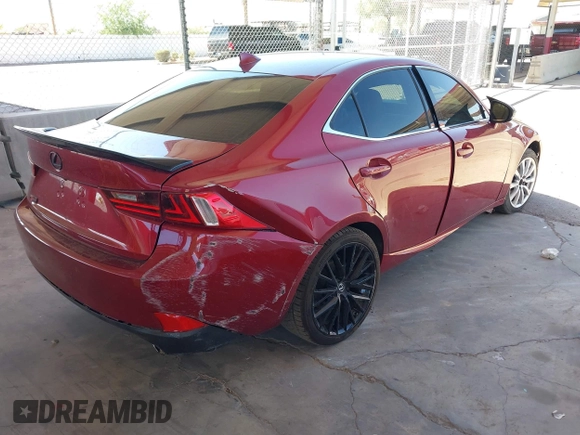 2015 Lexus IS 250 with VIN JTHBF1D2XF5044400, listed as a IAAI auction lot 42594810 with 103,068 mi miles and . Bid and sale history available at DreamBid. Image 4.