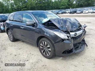 2016 Acura MDX Technology with VIN 5FRYD4H48GB048572, listed as a Copart auction lot 62673345 with 126,035 mi miles and Salvage title. Bid and sale history available at DreamBid. Image 4.