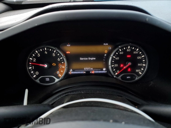 2018 Jeep Renegade Trailhawk with VIN ZACCJBCB3JPH19015, listed as a Copart auction lot 51107615 with 57,517 mi miles and Salvage title. Bid and sale history available at DreamBid. Image 9.