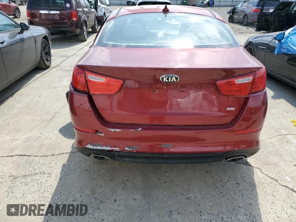 2014 Kia Optima LX with VIN 5XXGM4A75EG266643, listed as a Copart auction lot 52517575 with 109,282 mi miles and Salvage Title. Bid and sale history available at carsss.com. Image 6.