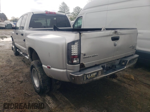 2006 Dodge 3500 SLT with VIN 3D7MX48C16G250361, listed as a Copart auction lot 50033215 with 242,398 mi miles and Salvage Title. Bid and sale history available at carsss.com. Image 2.