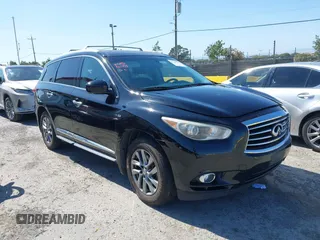 2015 Infiniti QX60 z VIN 5N1AL0MM4FC512873, wystawiony jako IAAI lot #42369237 z przebiegiem 122 231 mil mil oraz . Historia ofert i sprzedaży dostępna na DreamBid. Obrazek 1.