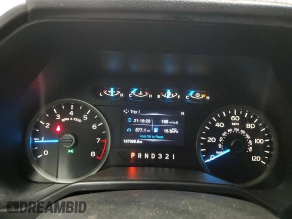 2016 Ford F-150 XLT with VIN 1FTEW1E88GFC81156, listed as a Copart auction lot 60503355 with 137,306 mi miles and Salvage title. Bid and sale history available at DreamBid. Image 9.