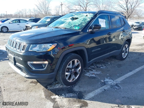 2018 Jeep Compass Limited with VIN 3C4NJDCB9JT245729, listed as a IAAI auction lot 41274769 with 75,167 mi miles. Bid and sale history available at carsss.com. Image 17.