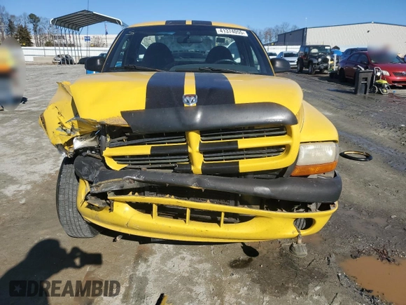 1999 Dodge Dakota with VIN 1B7GG26X4XS148631, listed as a Copart auction lot 41374055 with 304,160 mi miles and Salvage Title. Bid and sale history available at carsss.com. Image 5.