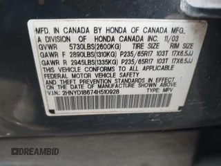 2004 Acura MDX Touring Pkg with VIN 2HNYD18674H510928, listed as a IAAI auction lot 41394996 with 201,564 mi miles. Bid and sale history available at carsss.com. Image 9.