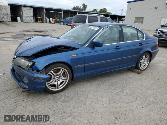 2003 BMW 3 Series 330i with VIN WBAEV53483KM02597, listed as a Copart auction lot 50743335 with 167,968 mi miles and Salvage Title. Bid and sale history available at carsss.com. Image 1.