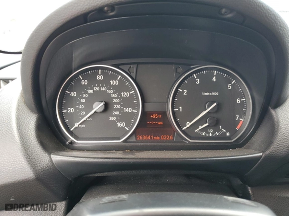 2011 BMW 1 Series 128i with VIN WBAUN1C5XBVH83530, listed as a Copart auction lot 66342954 with 263,641 mi miles and Salvage Title. Bid and sale history available at carsss.com. Image 9.