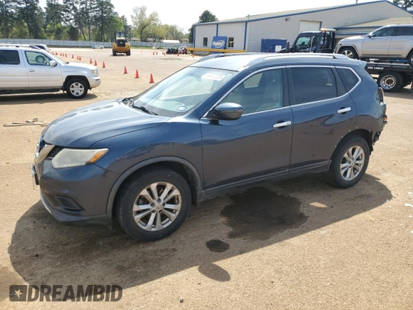2016 Nissan Rogue SV with VIN KNMAT2MT1GP622345, listed as a Copart auction lot 50337225 with 115,457 mi miles and Salvage Title. Bid and sale history available at carsss.com. Image 1.