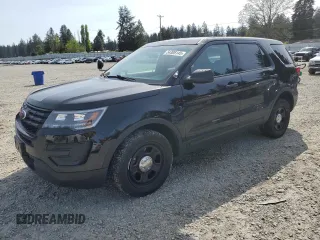2016 Ford Utility Police Interceptor with VIN 1FM5K8AR9GGD32060, listed as a Copart auction lot 54308145 with 117,314 mi miles and Salvage Title. Bid and sale history available at carsss.com. Image 1.