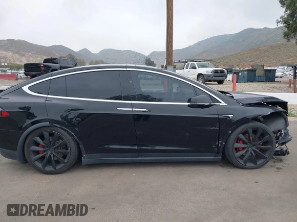 2020 Tesla Model X P90D with VIN 5YJXCDE4XLF296255, listed as a IAAI auction lot 42087953 with 45,411 mi miles. Bid and sale history available at carsss.com. Image 12.