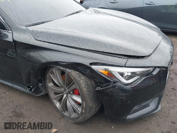 2021 Infiniti Q60 Red Sport 400 with VIN JN1FV7LL6MM560293, listed as a IAAI auction lot 41159901 with 38,172 mi miles and . Bid and sale history available at DreamBid. Image 6.