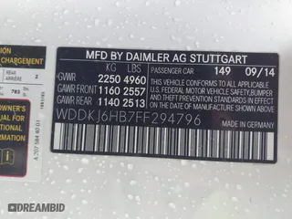2015 Mercedes-Benz E-Class E 400 with VIN WDDKJ6HB7FF294796, listed as a IAAI auction lot 41800037 with 77,656 mi miles. Bid and sale history available at carsss.com. Image 9.