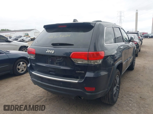 2018 Jeep Grand Cherokee Limited z VIN 1C4RJFBG9JC365715, wystawiony jako IAAI lot #42365624 z przebiegiem 125 639 mil mil oraz . Historia ofert i sprzedaży dostępna na DreamBid. Obrazek 4.