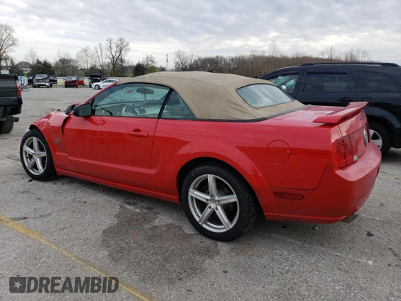 2007 Ford Mustang GT Deluxe with VIN 1ZVHT85H375202073, listed as a Copart auction lot 48035584 with 152,873 mi miles and Salvage Title. Bid and sale history available at DreamBid. Image 2.