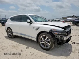 2025 Genesis GV80 Advanced with VIN KMUHBESB5SU261884, listed as a Copart auction lot 57504825 with 3,893 mi miles and Salvage title. Bid and sale history available at DreamBid. Image 4.