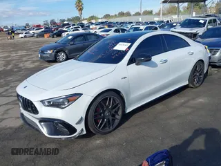 2021 Mercedes-Benz CLA 45 AMG with VIN W1K5J5DB4MN206125, listed as a IAAI auction lot 40928985 with 34,410 mi miles and . Bid and sale history available at DreamBid. Image 2.
