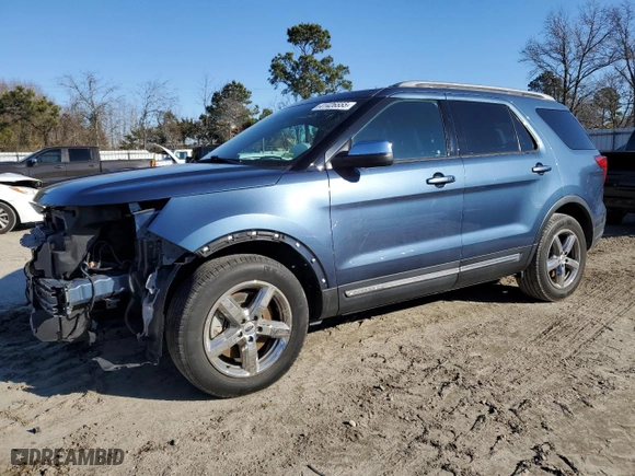 2019 Ford Explorer XLT with VIN 1FM5K7DH0KGA69575, listed as a Copart auction lot 41426555 with 43,201 mi miles and Salvage Title. Bid and sale history available at carsss.com. Image 1.