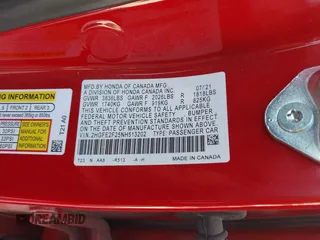 2022 Honda Civic LX z VIN 2HGFE2F25NH513202, wystawiony jako IAAI lot #41803377 z przebiegiem 56 016 mil mil oraz . Historia ofert i sprzedaży dostępna na DreamBid. Obrazek 9.