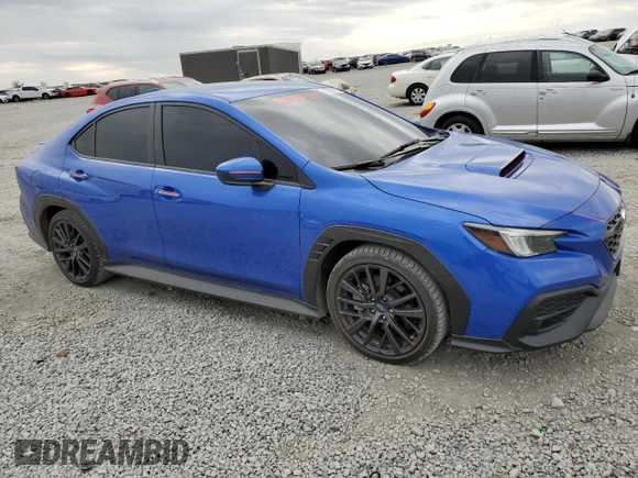 2023 Subaru WRX Premium with VIN JF1VBAF66P9813422, listed as a Copart auction lot 53301575 with 6,630 mi miles and Salvage title. Bid and sale history available at DreamBid. Image 4.