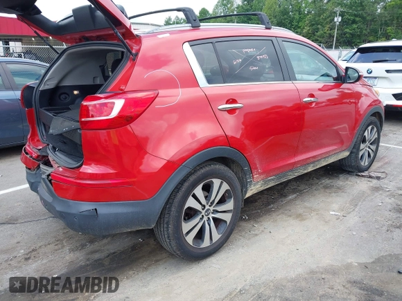 2013 Kia Sportage EX with VIN KNDPC3A27D7475195, listed as a IAAI auction lot 42623097 with 88,728 mi miles and . Bid and sale history available at DreamBid. Image 4.