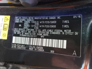 2016 Lexus RX 450h with VIN 2T2BGMCA9GC004141, listed as a Copart auction lot 52637505 with 143,292 mi miles and Salvage Title. Bid and sale history available at DreamBid. Image 15.