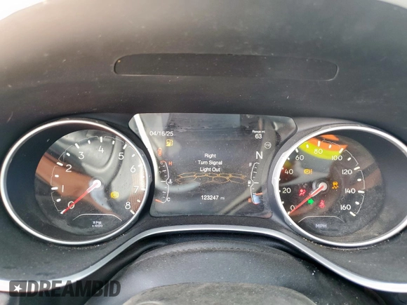 2019 Jeep Compass Limited with VIN 3C4NJDCB9KT618950, listed as a Copart auction lot 53464175 with 123,247 mi miles and Clean title. Bid and sale history available at DreamBid. Image 9.