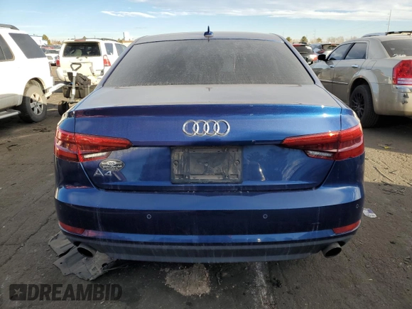 2017 Audi A4 Premium with VIN WAUGNAF41HN007244, listed as a Copart auction lot 42655145 with 80,468 mi miles and Salvage Title. Bid and sale history available at carsss.com. Image 6.