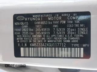 2016 Hyundai Tucson Limited with VIN KM8J33A2XGU117712, listed as a Copart auction lot 52489815 with 149,843 mi miles and Salvage Title. Bid and sale history available at carsss.com. Image 15.