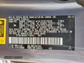 2013 Lexus RX 350 with VIN 2T2ZK1BAXDC113944, listed as a Copart auction lot 63321955 with 131,967 mi miles and Salvage title. Bid and sale history available at DreamBid. Image 13.