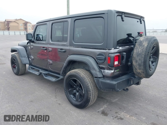 2021 Jeep Wrangler Unlimited Willys with VIN 1C4HJXDM4MW825094, listed as a IAAI auction lot 41515794 with 41,653 mi miles and . Bid and sale history available at DreamBid. Image 3.