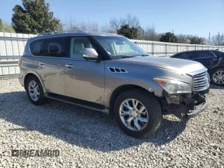 2012 Infiniti QX56 7-passenger with VIN JN8AZ2NF5C9518211, listed as a Copart auction lot 47942855 with 146,207 mi miles and Salvage Title. Bid and sale history available at carsss.com. Image 4.