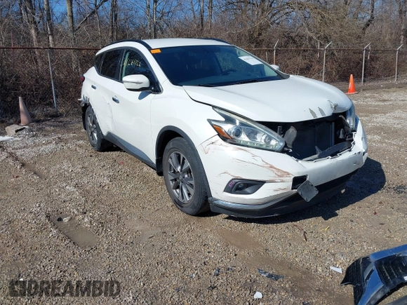2015 Nissan Murano S z VIN 5N1AZ2MH9FN230424, wystawiony jako IAAI lot #41661722 z przebiegiem 104 475 mil mil oraz . Historia ofert i sprzedaży dostępna na DreamBid. Obrazek 1.