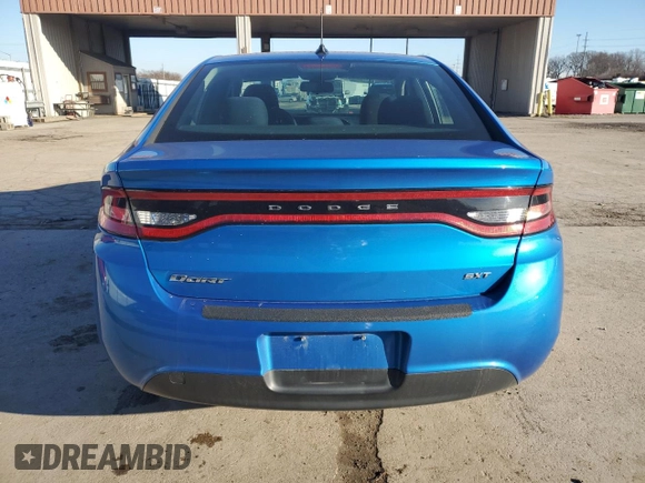 2016 Dodge Dart SXT with VIN 1C3CDFBB1GD577386, listed as a Copart auction lot 82580924 with 165,024 mi miles and Salvage Title. Bid and sale history available at carsss.com. Image 6.