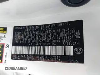 2025 Toyota Camry LE z VIN 4T1DAACK8SU029853, wystawiony jako IAAI lot #41813312 z przebiegiem 25 522 mil mil oraz . Historia ofert i sprzedaży dostępna na DreamBid. Obrazek 9.