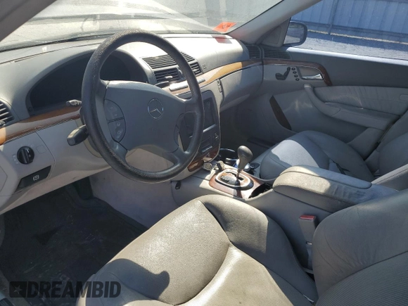 2003 Mercedes-Benz S 430 with VIN WDBNG70J83A351710, listed as a Copart auction lot 60496365 with Not provided miles and Salvage title. Bid and sale history available at DreamBid. Image 8.