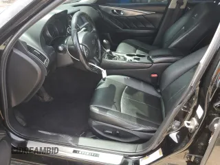 2014 Infiniti Q50 Sport with VIN JN1BV7AR8EM707401, listed as a Copart auction lot 58487675 with 125,487 mi miles and Salvage title. Bid and sale history available at DreamBid. Image 7.