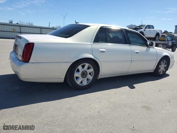 2005 Cadillac DeVille DTS with VIN 1G6KF57915U233705, listed as a Copart auction lot 45352675 with 96,663 mi miles and Salvage Title. Bid and sale history available at carsss.com. Image 3.