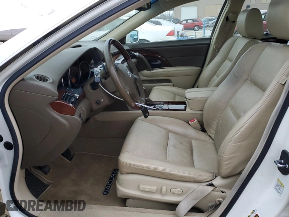 2009 Acura RL Tech Pkg with VIN JH4KB26659C002640, listed as a Copart auction lot 85803444 with 140,863 mi miles and Salvage Title. Bid and sale history available at carsss.com. Image 7.