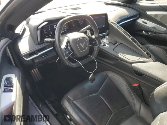 2020 Chevrolet Corvette 2LT with VIN 1G1Y72D49L5107457, listed as a Copart auction lot 42349555 with 25,268 mi miles and Salvage Title. Bid and sale history available at carsss.com. Image 8.