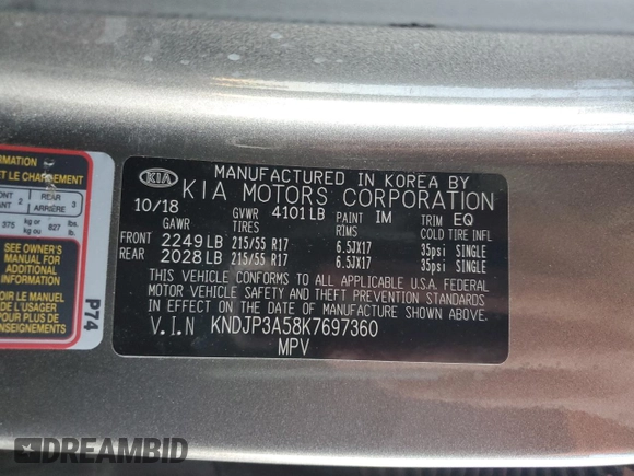2019 Kia Soul + with VIN KNDJP3A58K7697360, listed as a Copart auction lot 41882305 with 40,403 mi miles and Salvage Title. Bid and sale history available at DreamBid. Image 14.