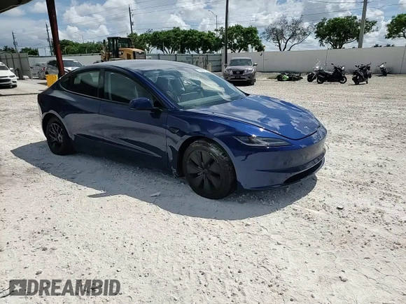 2025 Tesla Model 3 Long Range with VIN 5YJ3E1EBXSF941345, listed as a Copart auction lot 60229865 with 1,711 mi miles and Salvage title. Bid and sale history available at DreamBid. Image 13.