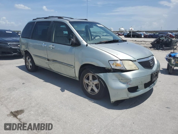2003 Mazda MPV LX with VIN JM3LW28AX30369643, listed as a Copart auction lot 65802104 with 146,052 mi miles and Salvage Title. Bid and sale history available at carsss.com. Image 4.