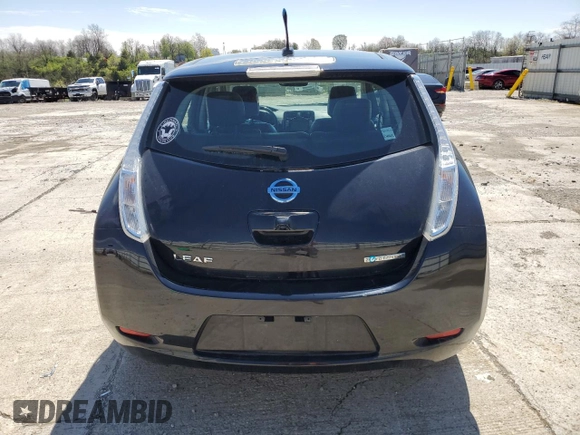 2014 Nissan LEAF SL with VIN 1N4AZ0CP7EC334248, listed as a Copart auction lot 52198325 with 57,659 mi miles and Salvage Title. Bid and sale history available at carsss.com. Image 6.