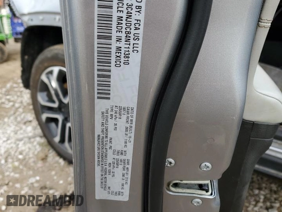 2022 Jeep Compass Limited with VIN 3C4NJDCB4NT113810, listed as a Copart auction lot 54395785 with 38,871 mi miles and Non repairable. Bid and sale history available at DreamBid. Image 12.